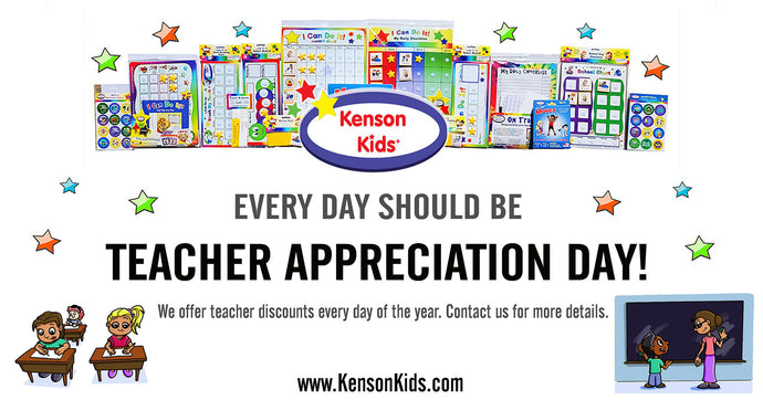 Kenson Kids offers discounts to teachers every day of the year. Contact us for more information.