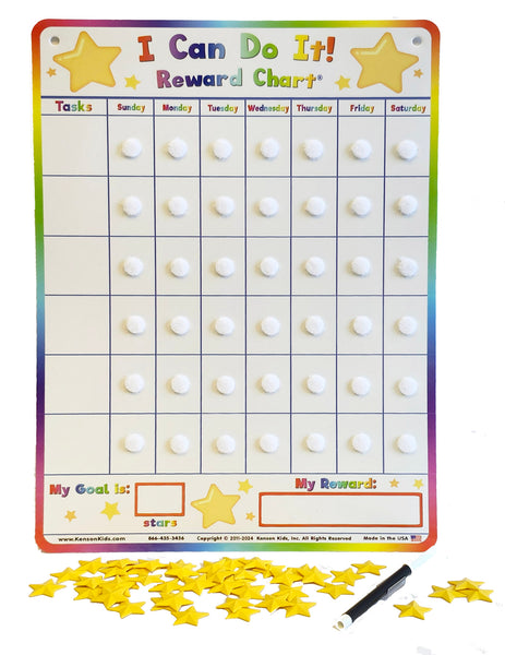 Customizable Star Incentive Chart or Replacement Board and Stars for the I Can Do It Reward Chart by Kenson Kids