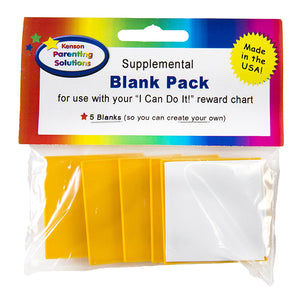 "I Can Do It!" Reward Chart Supplemental Blank Pack by Kenson Kids - Kenson Parenting Solutions