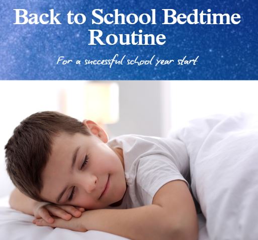 Back to school bedtime routine for a successful school year start