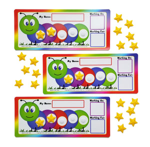 "I Can Do It!" Token Board Caterpillar Incentive Chart (3 Pack) by Kenson Kids - Kenson Parenting Solutions