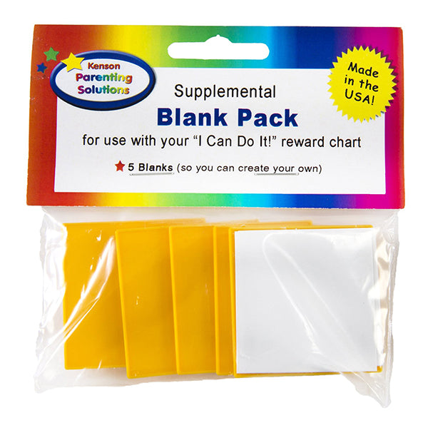 "I Can Do It!" Reward Chart Supplemental Blank Pack by Kenson Kids - Kenson Parenting Solutions