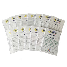 Load image into Gallery viewer, Sticky Note Daily Checklist Pad by Kenson Kids – 15 Pack (375 Sheets) - 4x6” task planner, Day Scheduling to do list, Goal Setting Organizational tool for Children and Adults - Kenson Parenting Solutions