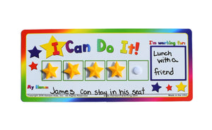 "I Can Do It!" Token Board Classroom Incentive Charts (10 Pack, star) by Kenson Kids - Kenson Parenting Solutions